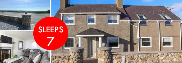 Ty'n Fridd traditional holiday home with sea views in North Wales