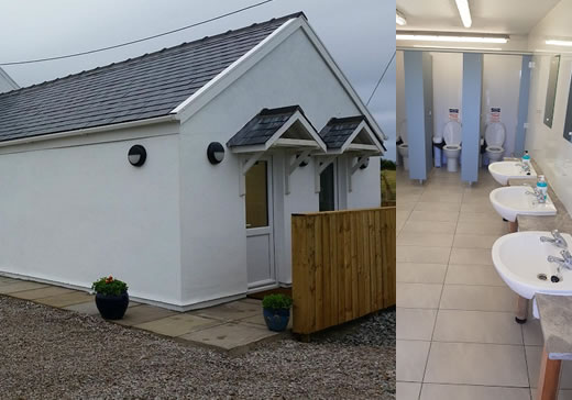 Modern facilities at Bryn Llan Campsite