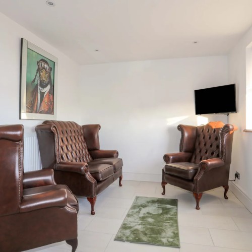 Living space at Tyn Fridd Studio