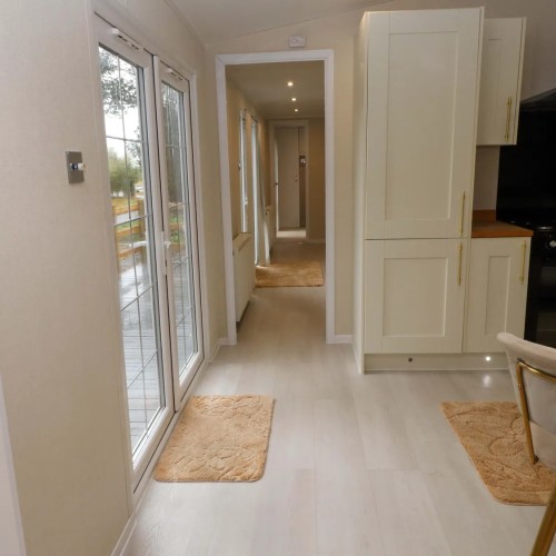 Living space at The Chalet at Tyn Lon