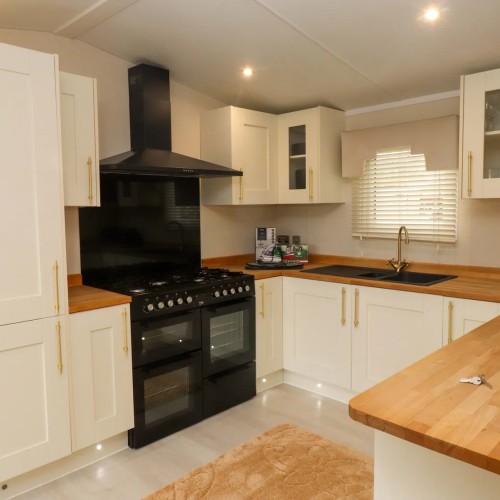 Interior accommodation at The Chalet at Tyn Lon